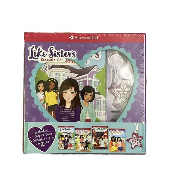 American Girl Like Sisters Keepsake Set 4 Chapter‎ Books Collection Clip On Box - Picture 1 of 4